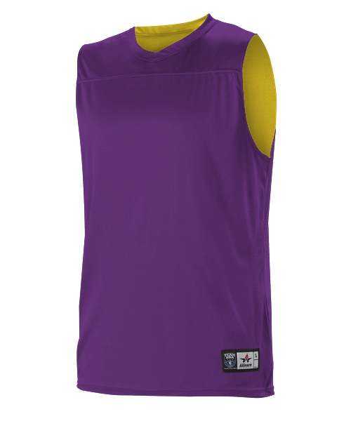 Alleson Athletic A105BA Adult NBA Blank Reversible Game Jersey - Purple Gold