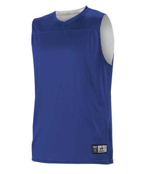 Alleson Athletic A105BA Adult NBA Blank Reversible Game Jersey - Royal White