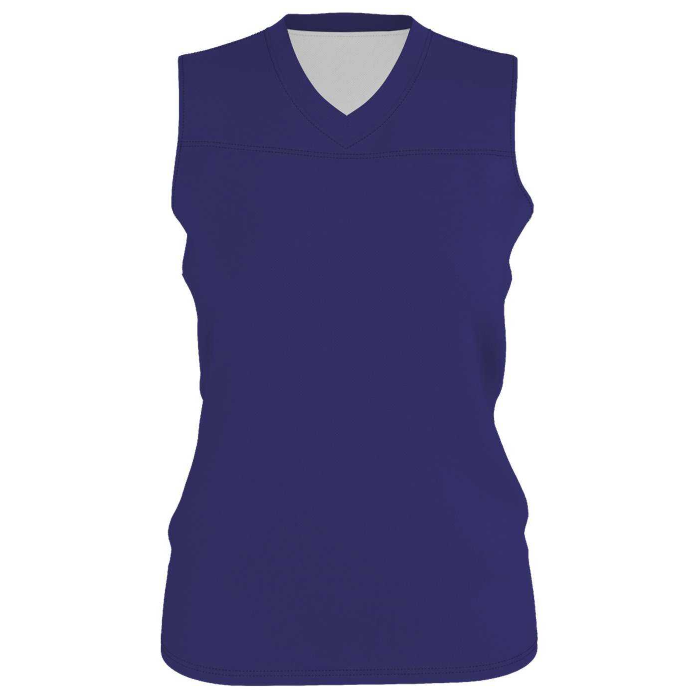 Alleson Athletic A105BW Women's Blank Reversible WNBA Racerback Jersey - Purple White