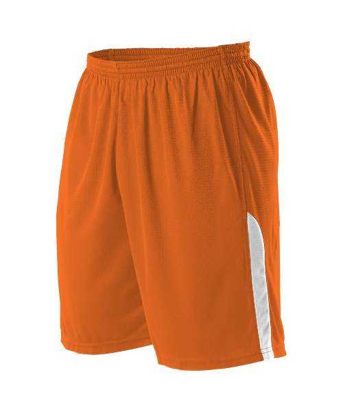 Alleson Athletic A205BA Adult NBA Blank Game Short - Orange White