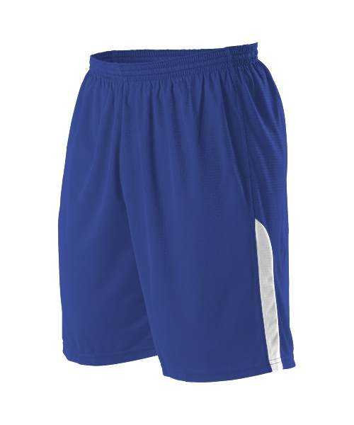 Alleson Athletic A205BA Adult NBA Blank Game Short - Royal White