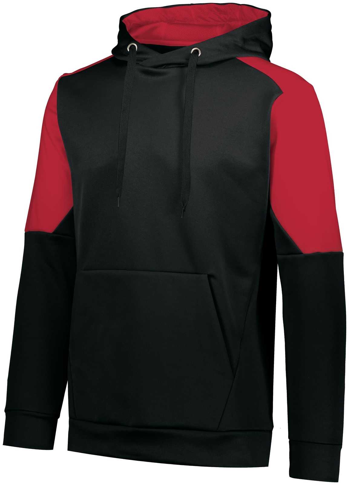 Holloway 222540 Blue Chip Hoodie - Black Scarlet - HIT a Double