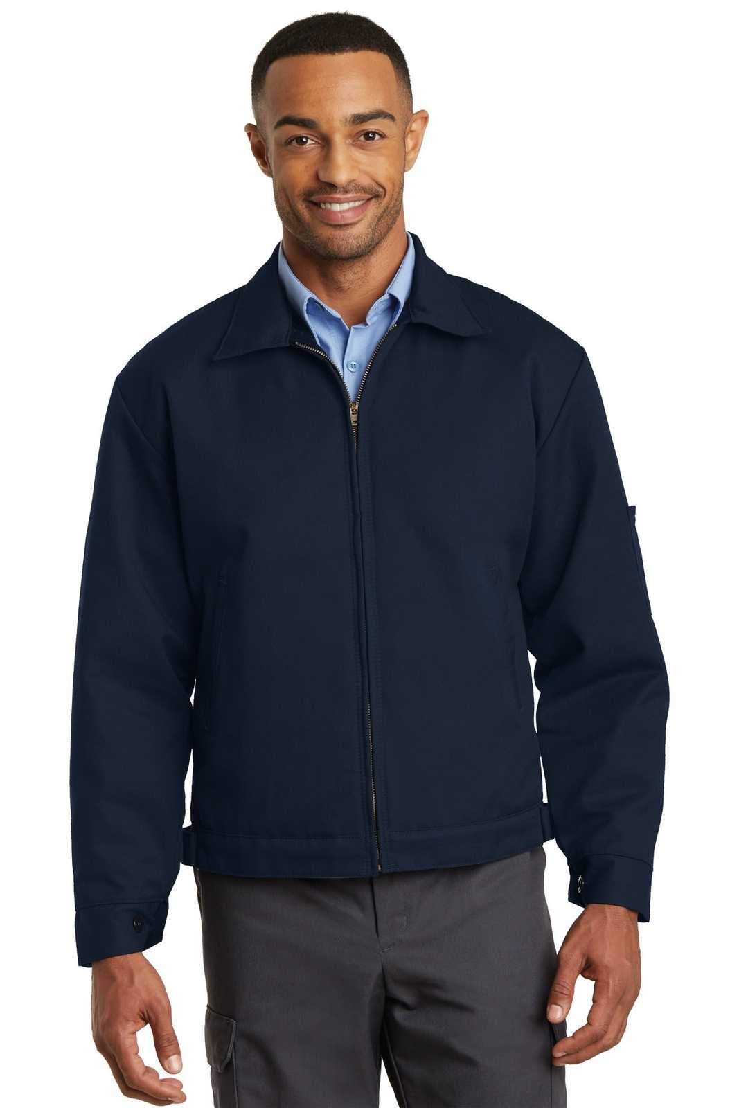 Red Kap CSJT22 Slash Pocket Jacket - Navy