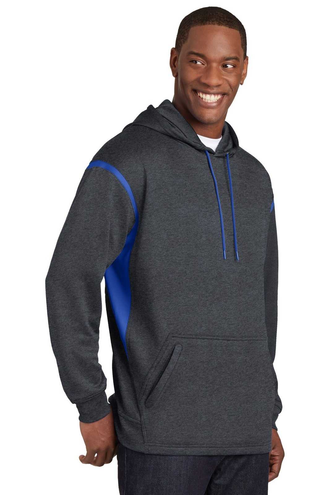knuffel Onrustig Religieus Sport-Tek F246 Tech Fleece Colorblock Hooded Sweatshirt - Graphite Hea