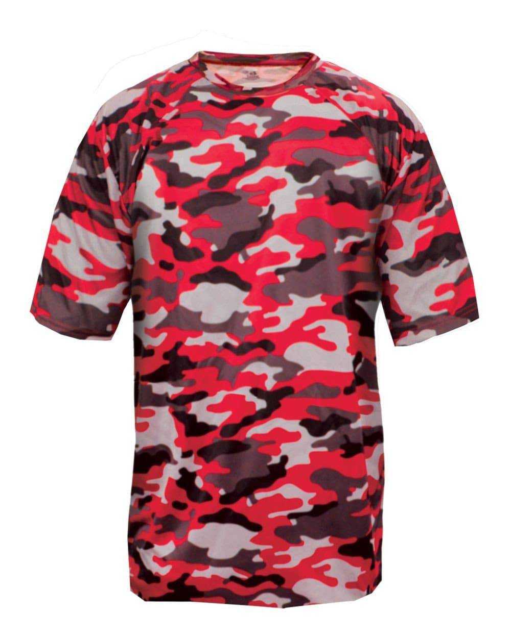 Badger 4181 Camo Adult Tee - Red Camo | HIT A Double