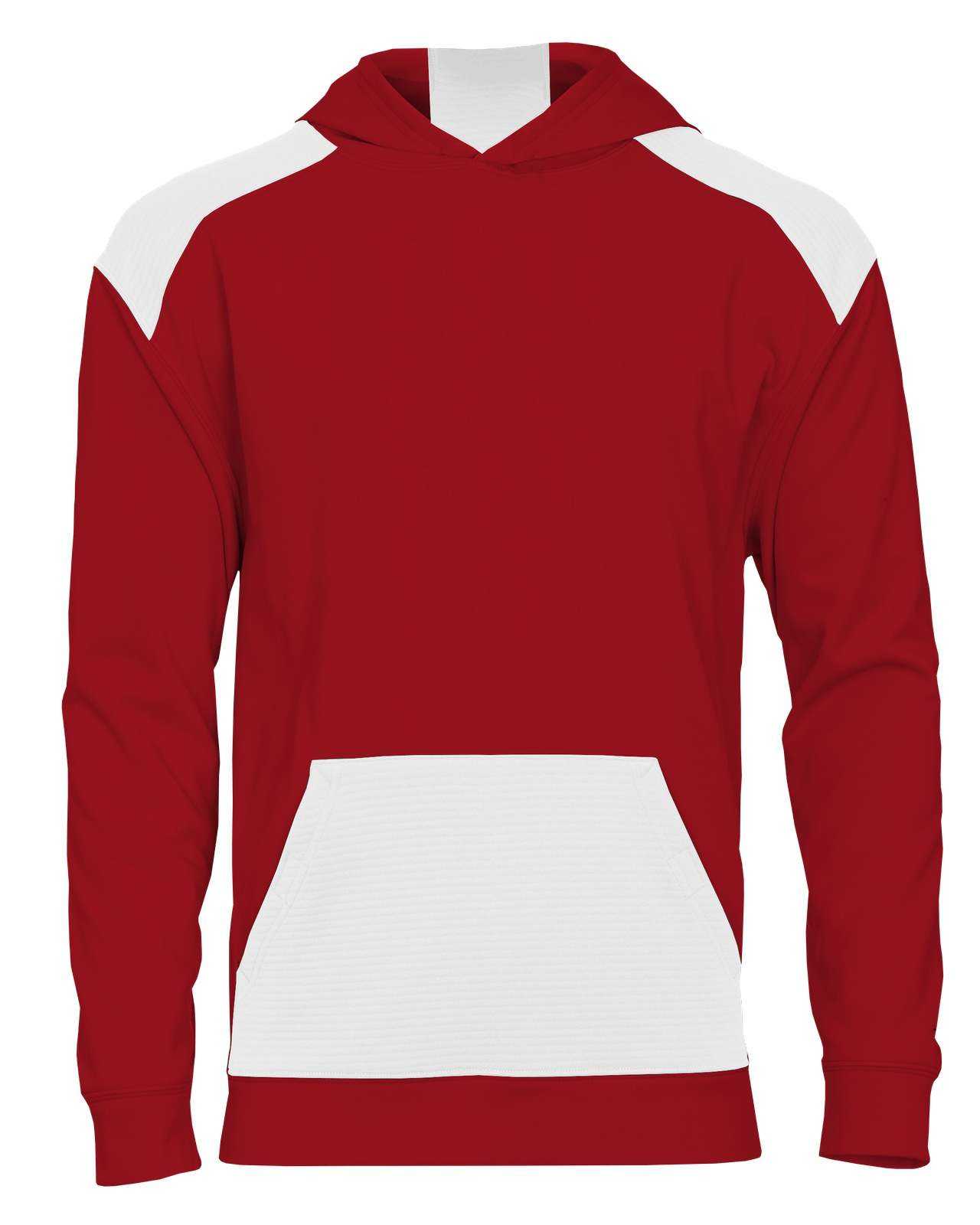 A4 N4241 Men 1/4-Zip Batting Jacket Scarlet S