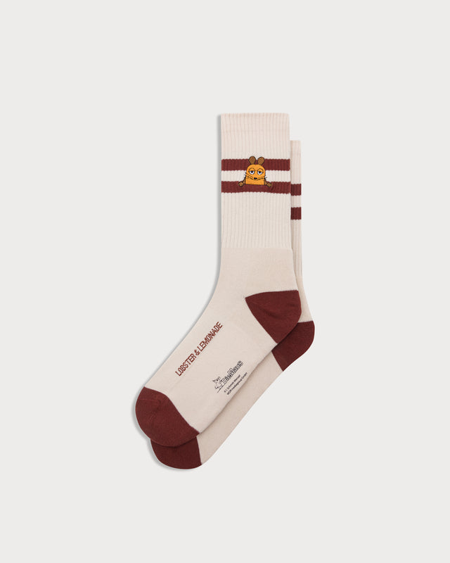 l-l-maus-hey-90-sport-socks-cream-maroon
