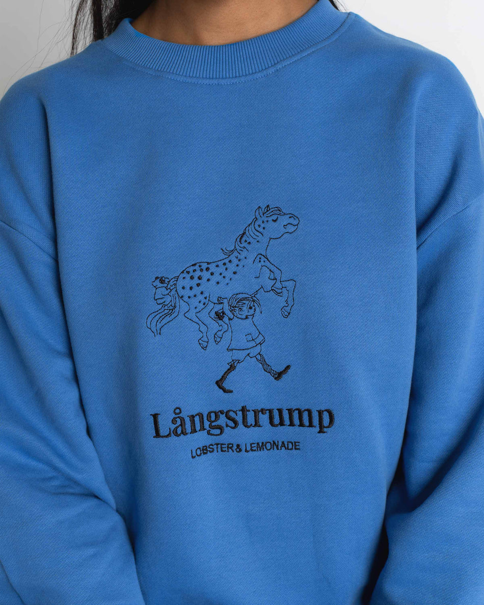 L&L – Långstrump Strong Girl – '96 Box Sweater blue