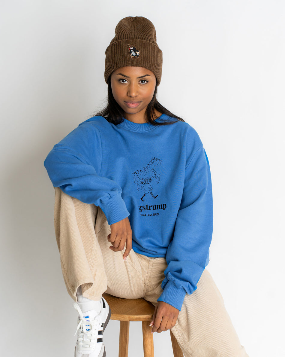 L&L – Långstrump Strong Girl – '96 Box Sweater blue
