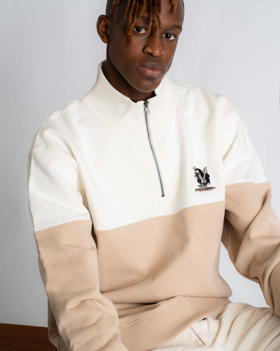 L&L – Maulwurf Gardening – '83 Half Zip cream/beige