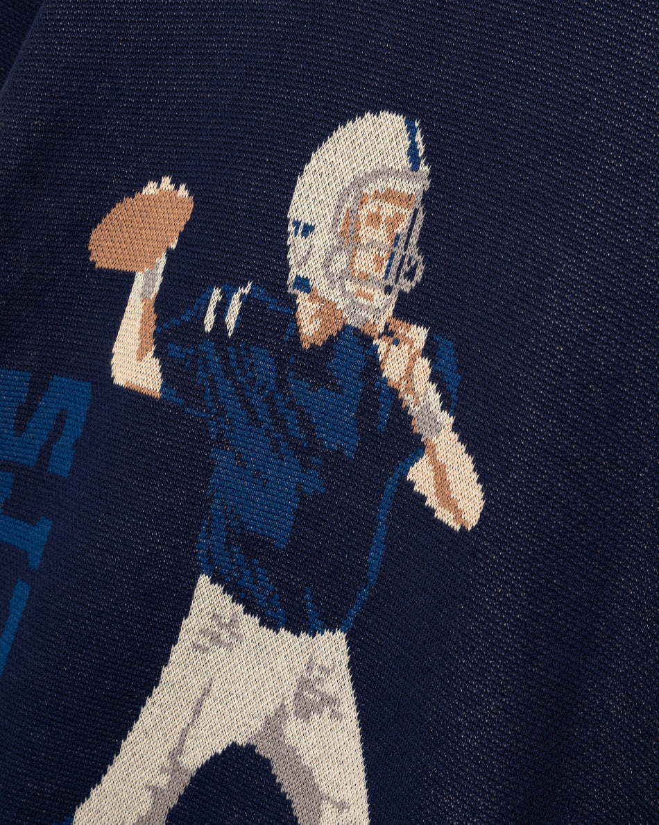 L&L – NFL 23 Series Colts Quarterback – ’81 Knit Sweater navy