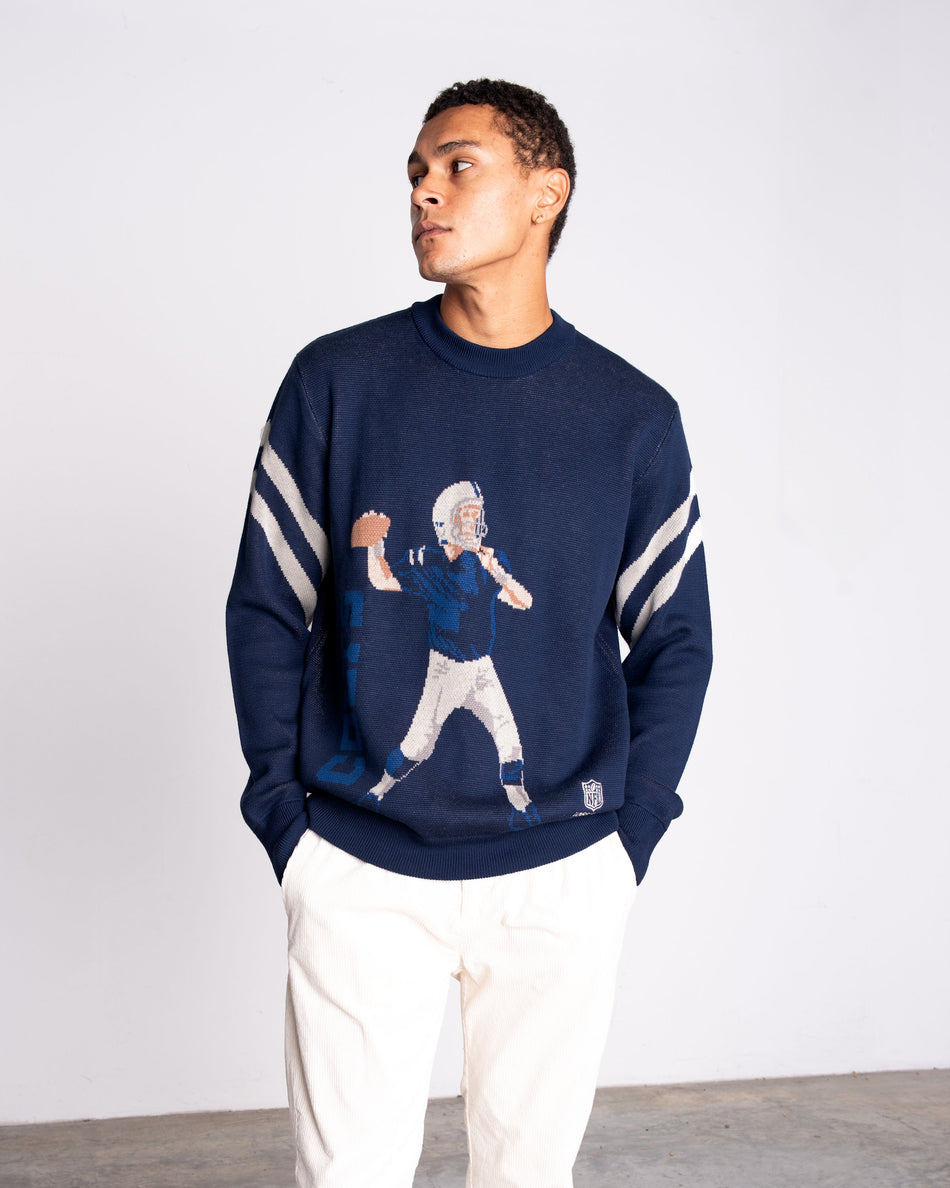 L&L – NFL 23 Series Colts Quarterback – ’81 Knit Sweater navy