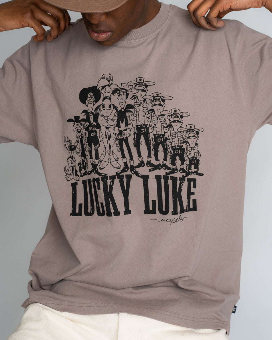 L&L – Lucky Luke Squad – '89 Band T-Shirt brown