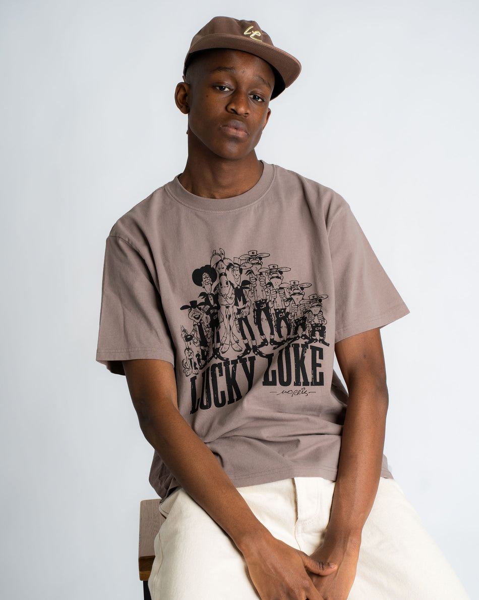 L&L – Lucky Luke Squad – '89 Band T-Shirt brown