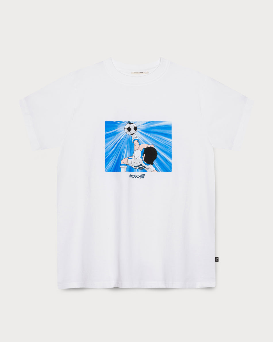 L&L –Tsubasa Ozora Bicycle Kick – '94 Campus T-Shirt white