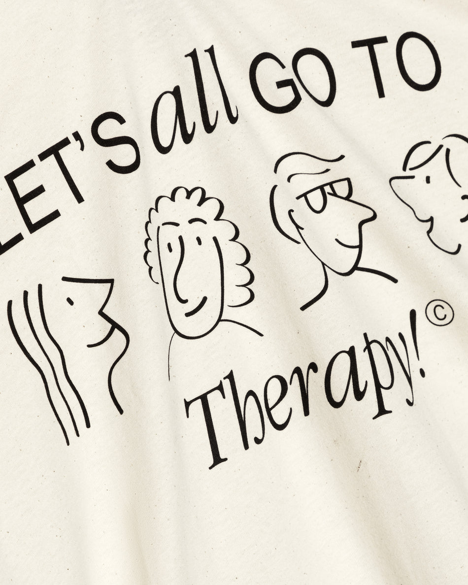 TPG – Catharsis LET'S ALL GO TO THERAPY – T-Shirt cream