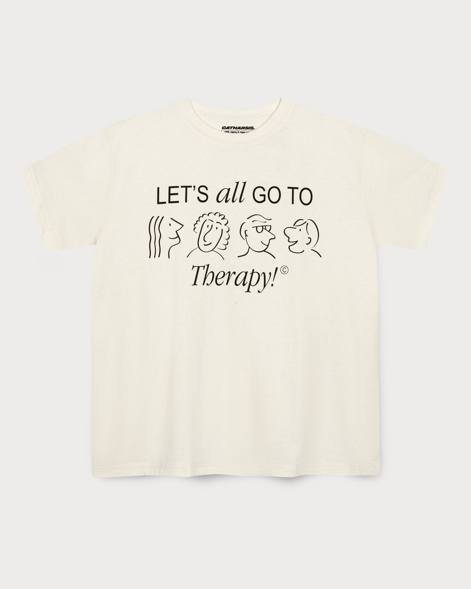 TPG – Catharsis LET'S ALL GO TO THERAPY – T-Shirt cream