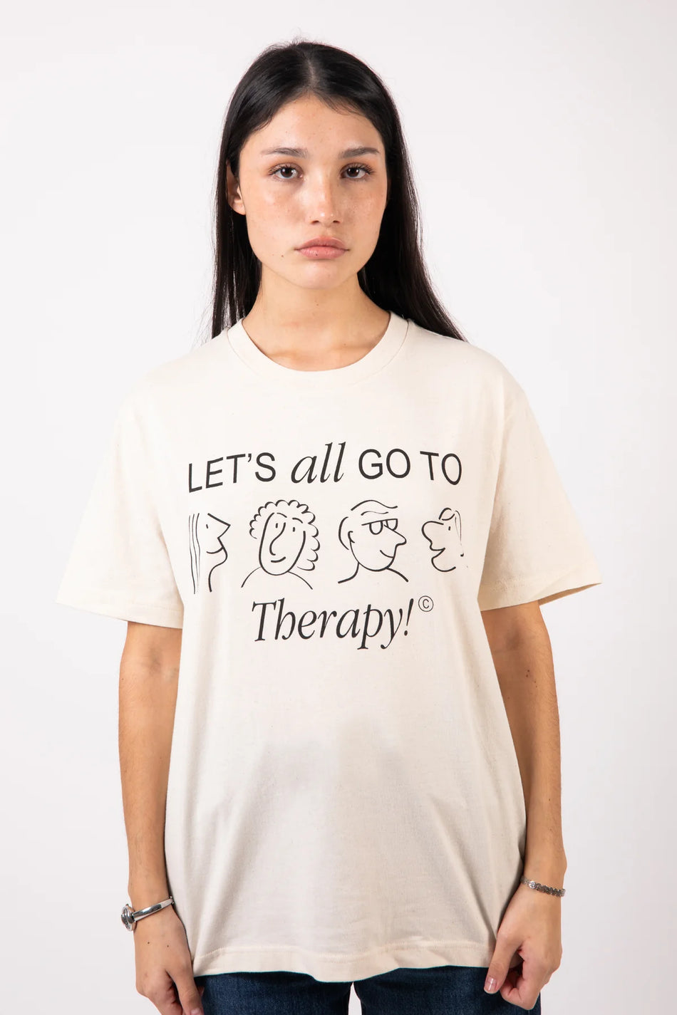 TPG – Catharsis LET'S ALL GO TO THERAPY – T-Shirt cream