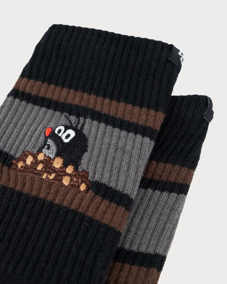 L&L – Maulwurf Huh? – '90 Sport Socks black/brown Size: 23-28