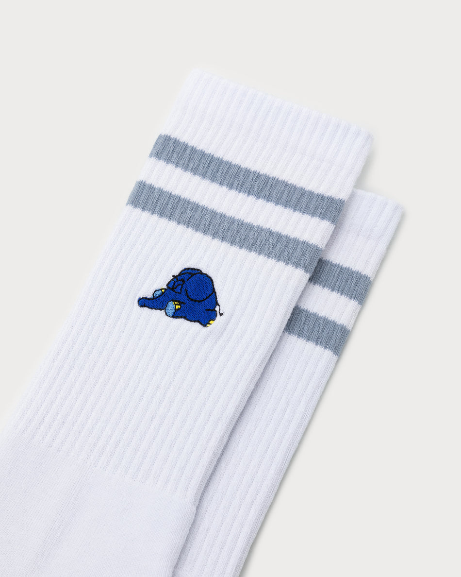L&L – Elefant Stripes – '90 Sport Socks white