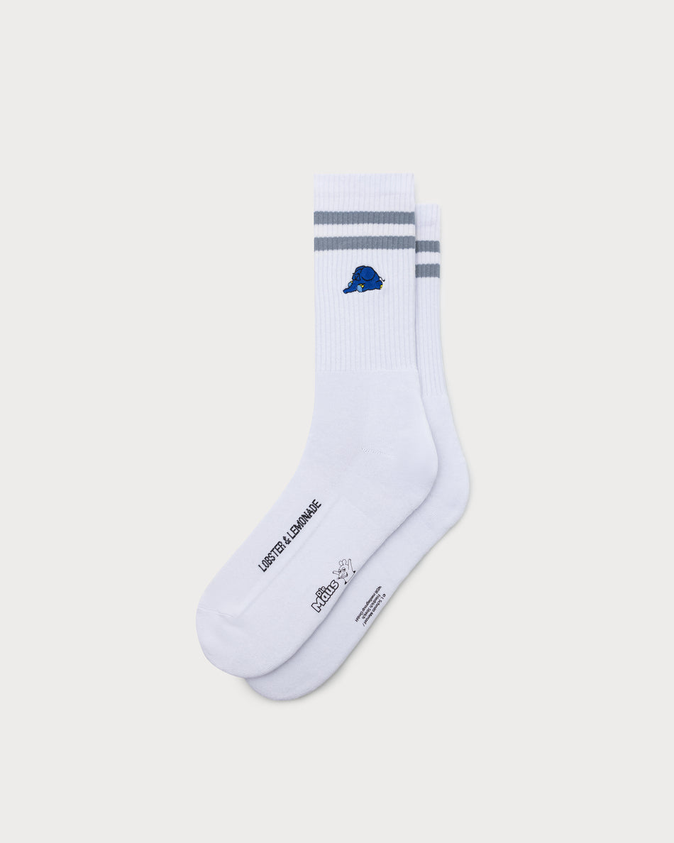 L&L – Elefant Stripes – '90 Sport Socks white