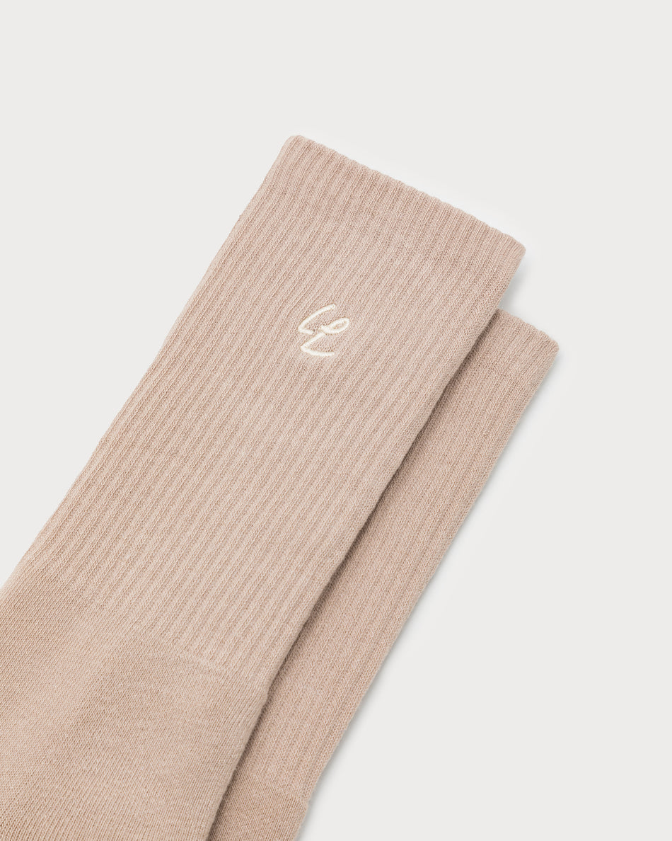 L&L – Essentials Sand – '90 Sport Socks beige