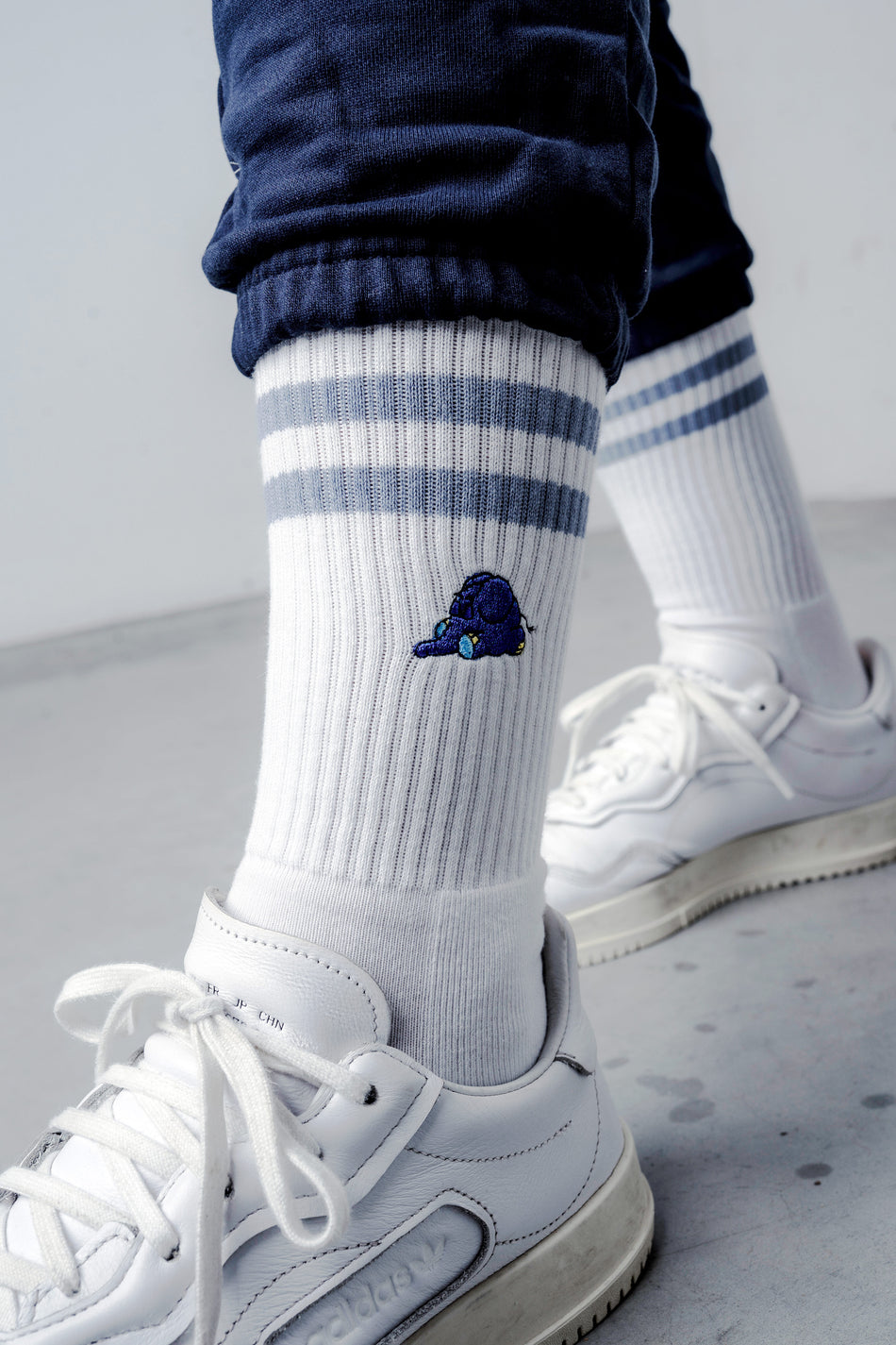 L&L – Elefant Stripes – '90 Sport Socks white