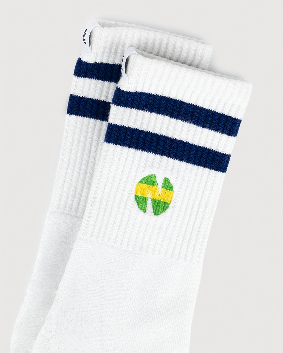 L&L – Nankatsu Stripes – '90 Sport Socks white