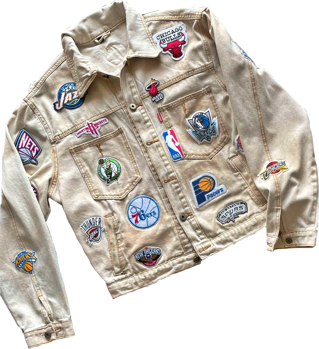 NBA Patch Denim Jacket – Cortijo Sanchez Design
