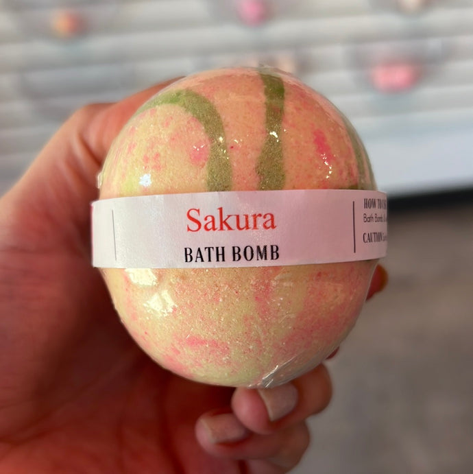 sakura bath bomb