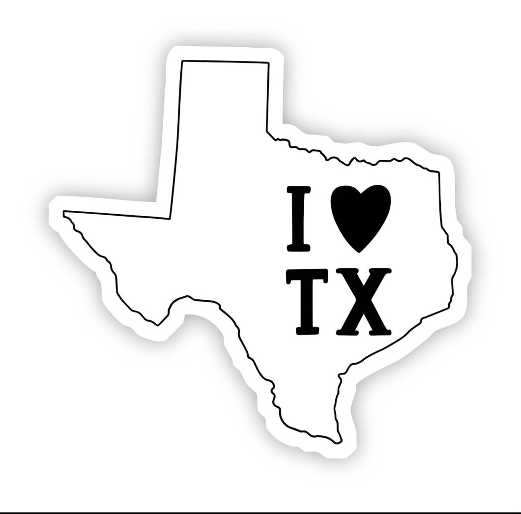 I Love Texas Sticker