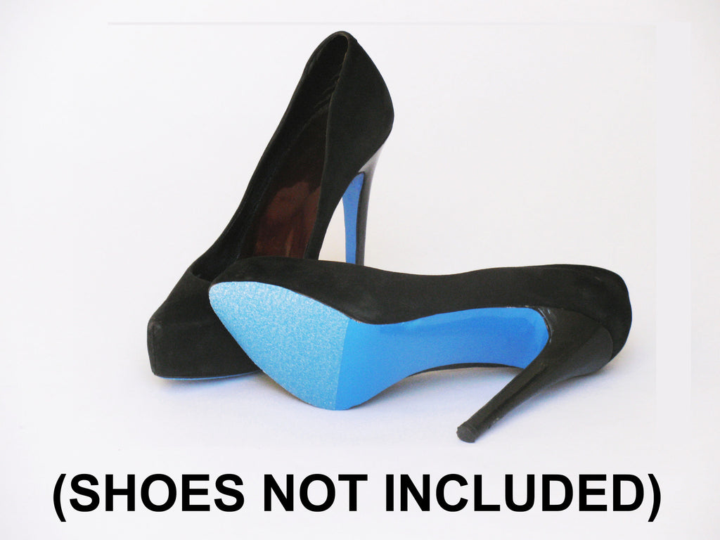 shoes with blue soles