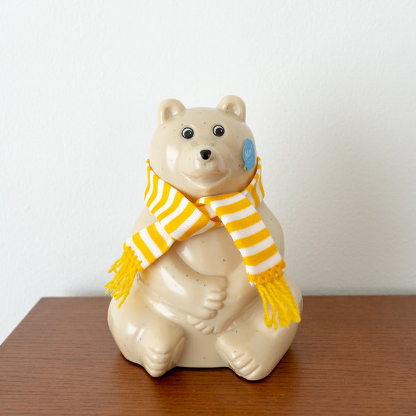 マフラー付きしろくま貯金箱2022年 polar bear money box with scarf