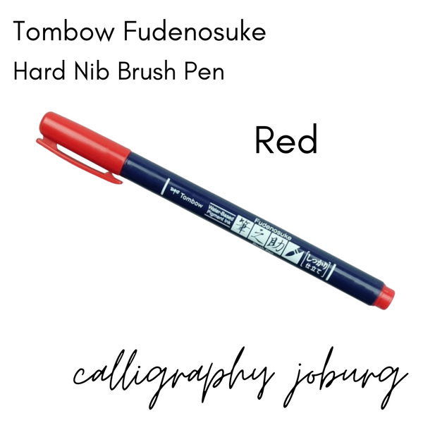 Tombow Fudenosuke Brush Pens - Pink (hard nib) – Calligraphy Joburg