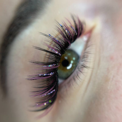 0.10 Glitter Lash Extensions Mixed Length