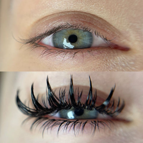 Anime lashes before and after
