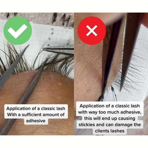 Application of a classic lash extensions