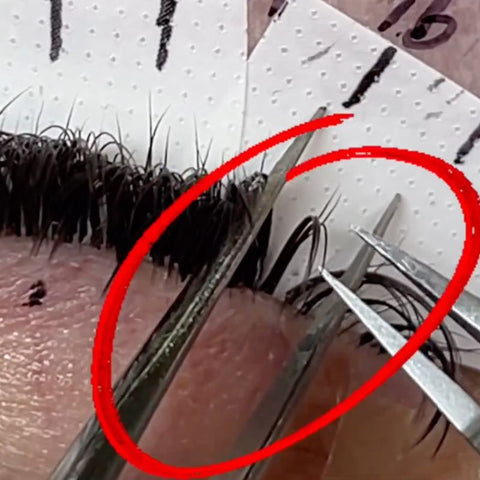 Eyelash extension clumping