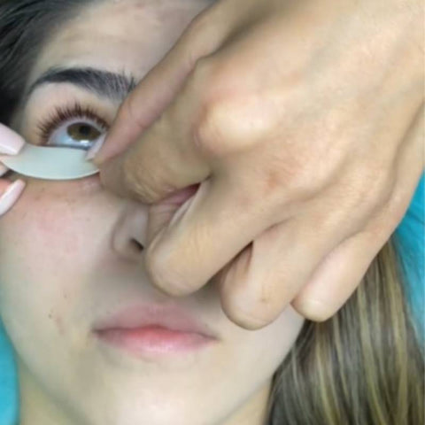 How do you apply eyelash patches?