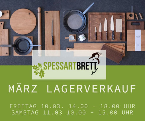 Spessartbrett März Lagerverkauf Werbung