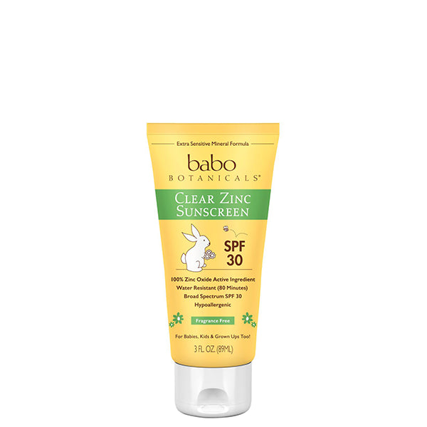 Clear Zinc Sunscreen Lotion SPF 30 - Fragrance Free | Babo Botanicals