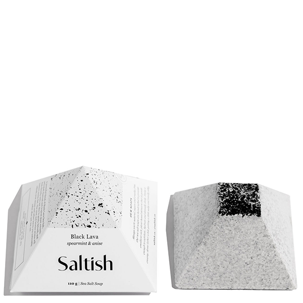 Saltish Black Lava Soap: Spearmint & Anise