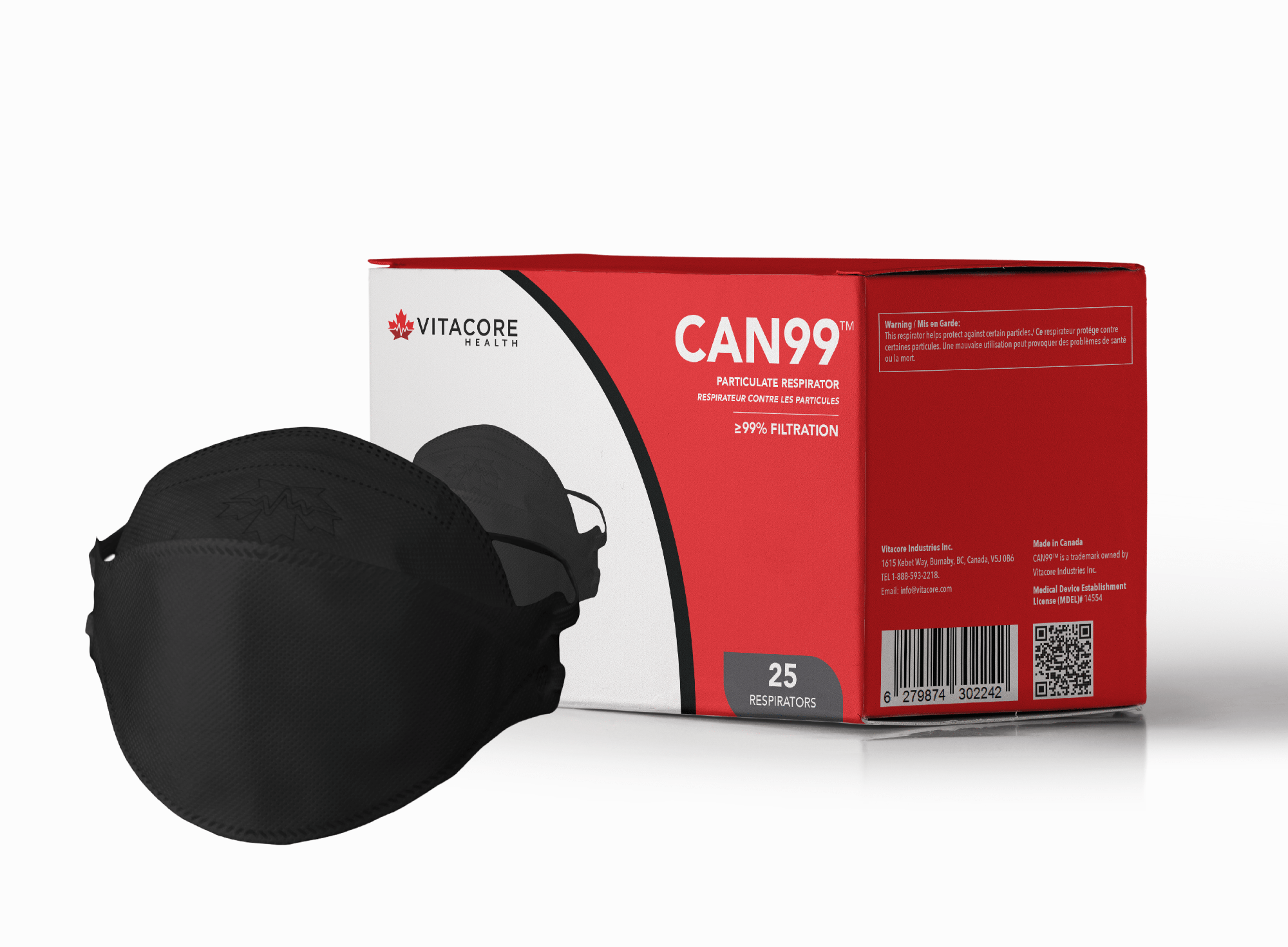 CAN99™ Black - Headband Respirator - Vitacore Industries product image