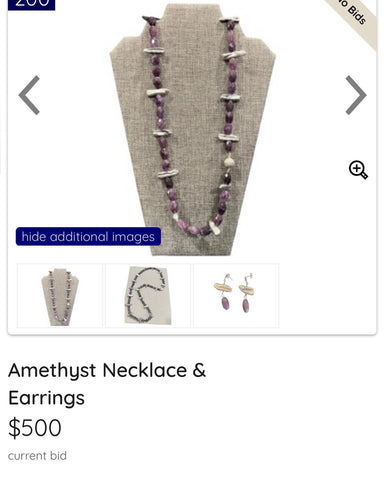 Keshi Pearl & Amethyst Necklace