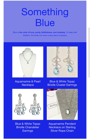 jewelry with a touch of blue for wedding