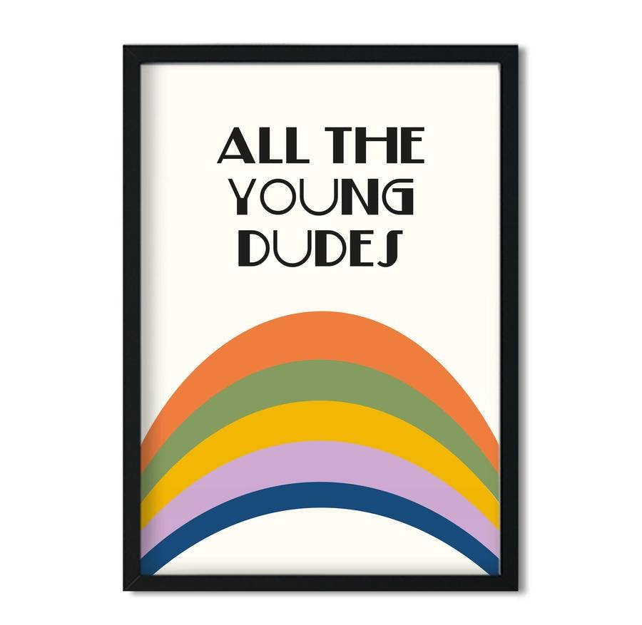 All the Young Dudes Retro Nursery Gicl e Art Print