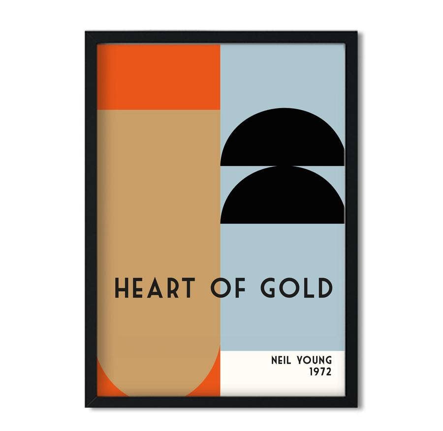 Heart of Gold Retro Nursery Gicl e Art Print