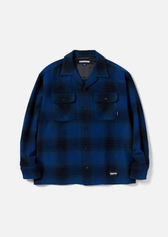 Neighborhood 'Wool Hombre Check Shirt' – Blue