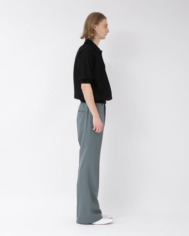 Beautiful People 'Logo Gabardine THE/a Bootscut Pants' – Bluegrey'