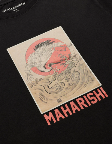 Maharishi '1072 Water Peace Crane T-Shirt' – Black